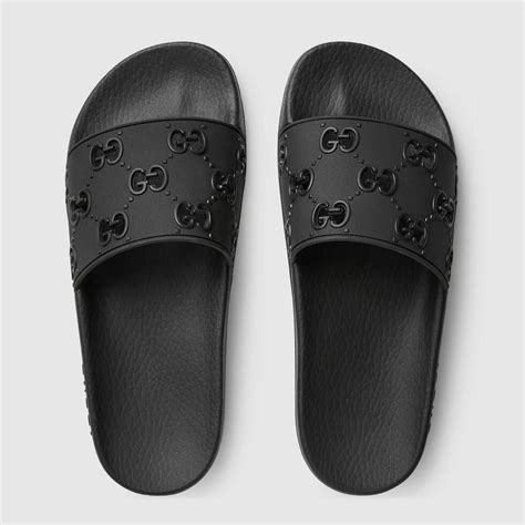 gucci rubber slide sandals replica womens|Gucci rubber sandals sale.